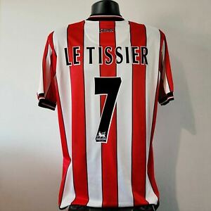 LE TISSIER 7 Southampton FC Shirt - Medium (38/40) - 2001/2002 - Home Jersey