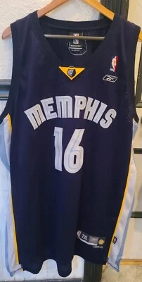 VTG NBA Reebok Memphis Grizzlies Pau Gasol Jersey 16 Mens XXL SEWN Blue - Image 1 of 4