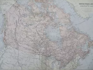 Canada British Columbia Manitoba Ontario Quebec Maritimes 1883 Blackie map - Picture 1 of 4