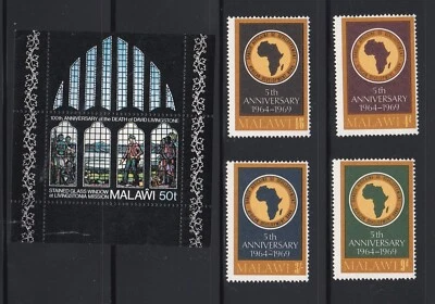 MALAWI 1964 - 1973 LOT / COLLECTION OF 1 SET + 11 SOUVENIR SHEETS - Image 1 of 4