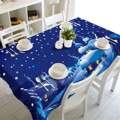 Thick With Snow 3D Tablecloth Table cover Cloth Rectangle Wedding Party Banquet - Image 1 of 4