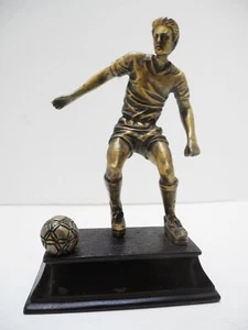Vintage Boy's Soccer Trophy - Brass Figure on Base - Picture 1 of 6