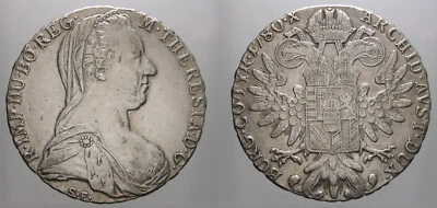 TALLERO DI CONVENZIONE MARIA TERESA 1780 ZECCA DI ROMA *RARO* IN ARGENTO 835 - Immagine 1 di 3