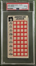 1967 TOPPS PUNCH-OUTS DICK GREEN PSA 2 KANSAS CITY A'S TEST ISSUE