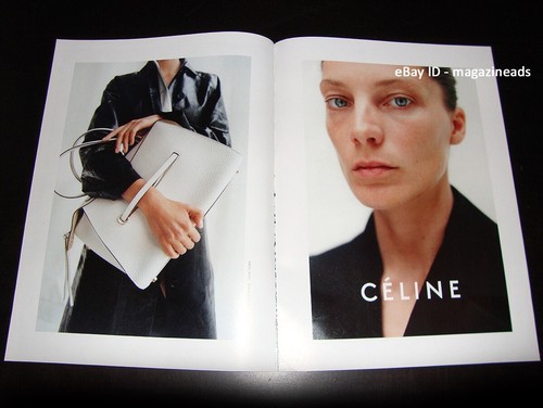 CELINE 2 pagine STAMPA AD Resort 2015 DARIA WERBOWY Piatto Juergen BELLA DONNA
