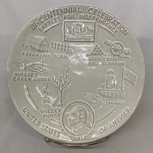 Vintage 1974 Frankoma Bicentennial collector plate USA Battles for Independence - Picture 1 of 4
