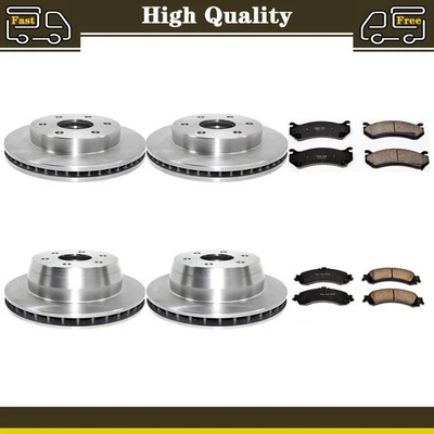 Front Rear Brake Pads Disc Rotors Fits 2000 GMC Yukon Yukon XL 1500 - Image 1 of 4