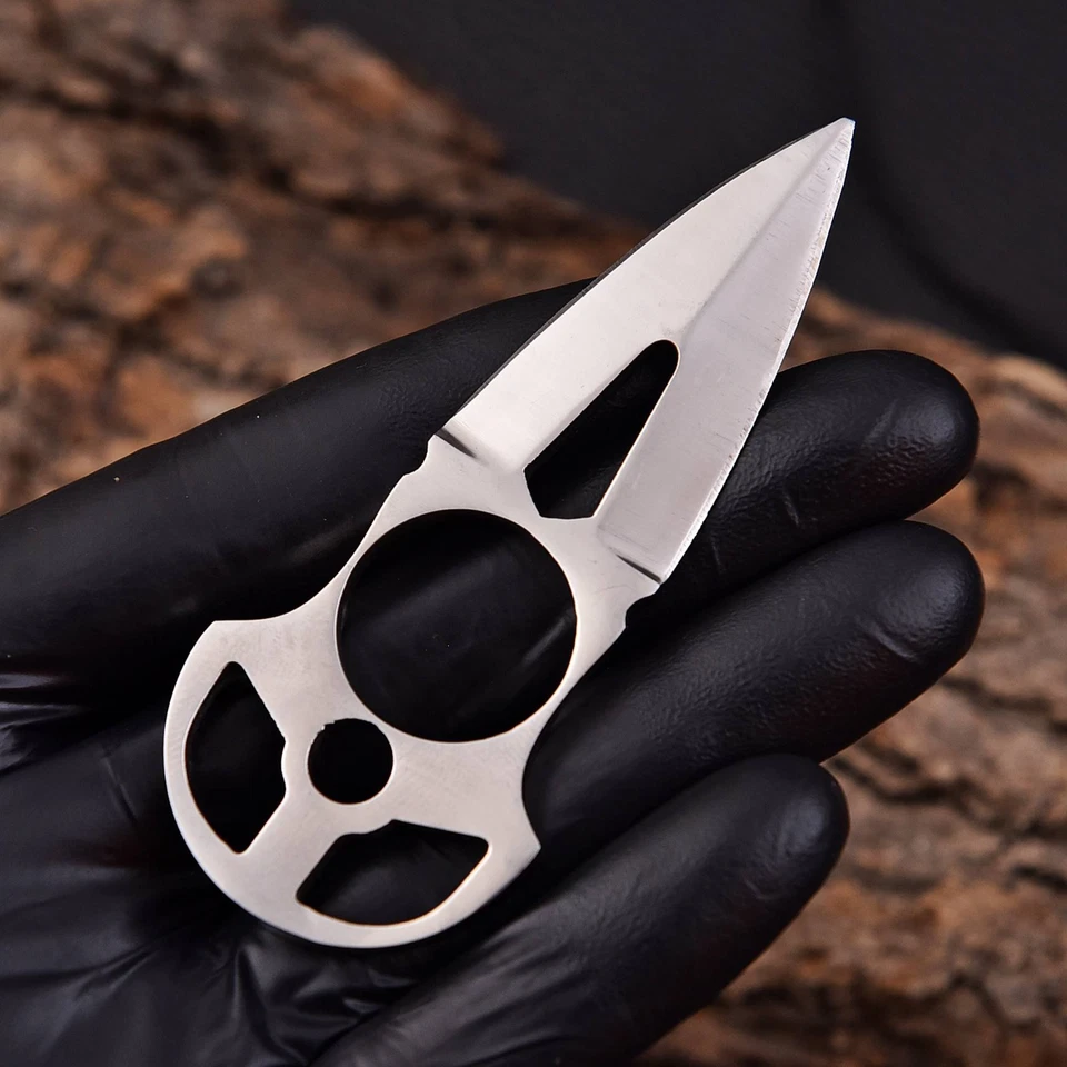 Cuchillo de cuello de acero al carbono de alto pulido bota de lanzamiento caza supervivencia camping cuchillo Foto 1 de 4