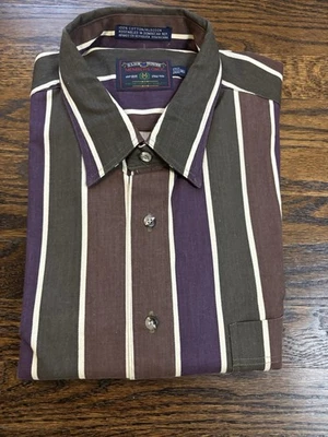 Vintage Members Only Cotton Striped Shirt 2XL Tall, New - Image 1 of 2