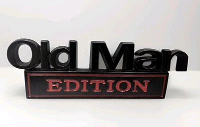 3D Old Man Edition Emblem Aufkleber Metall Logo Sticker Auto KFZ Rentner Tuning - Bild 1 von 4