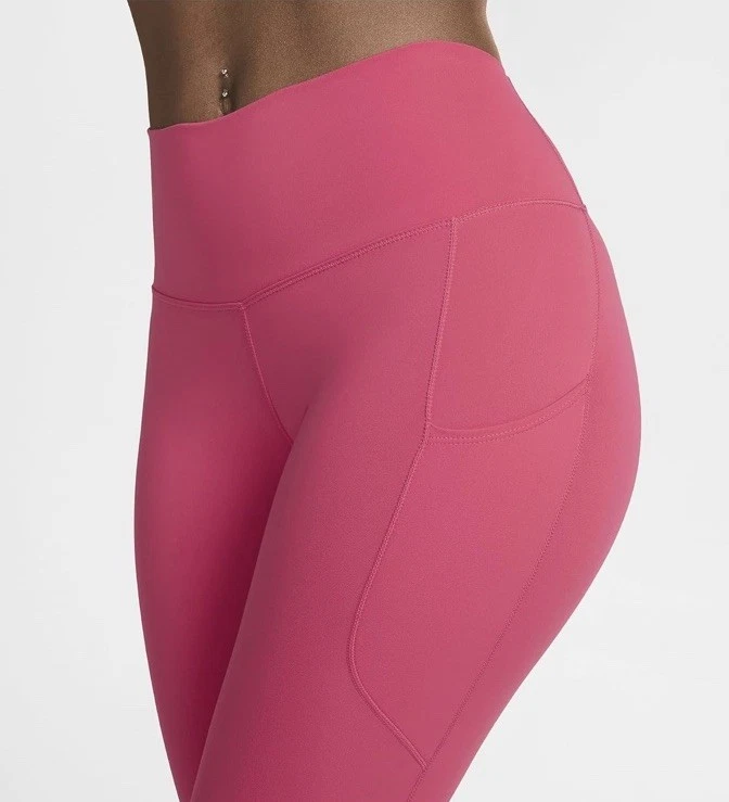 Women's Size Medium - Nike One Dri-FIT High-Waisted 7/8 Leggings Pink FN3241-629