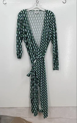 Vestido envolvente para mujer Diane Von Furstenberg Target estampado geográfico - talla XL Foto 1 de 4