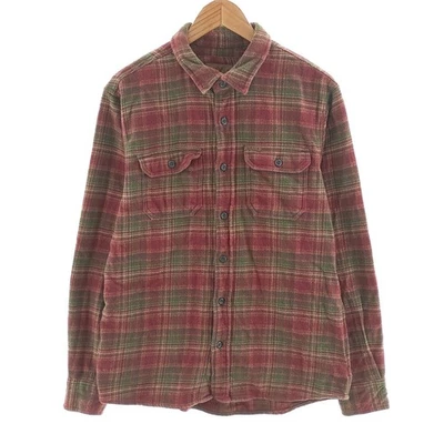 Used Orvis long-sleeved heavy flannel check shirt size M men's - Image 1 of 4