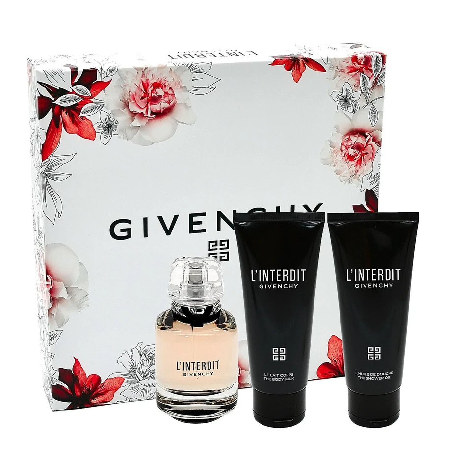 Givenchy LÍnterdit 50ml EDP & 75 ml Body Milk & 15ml Shower Oil