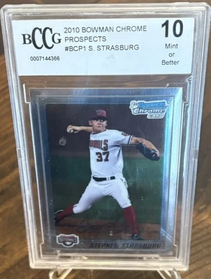 Bowman Chrome 2010 - Prospects Stephen Strasburg #BCP1 (RC) BCCG 10 Foto 1 de 2