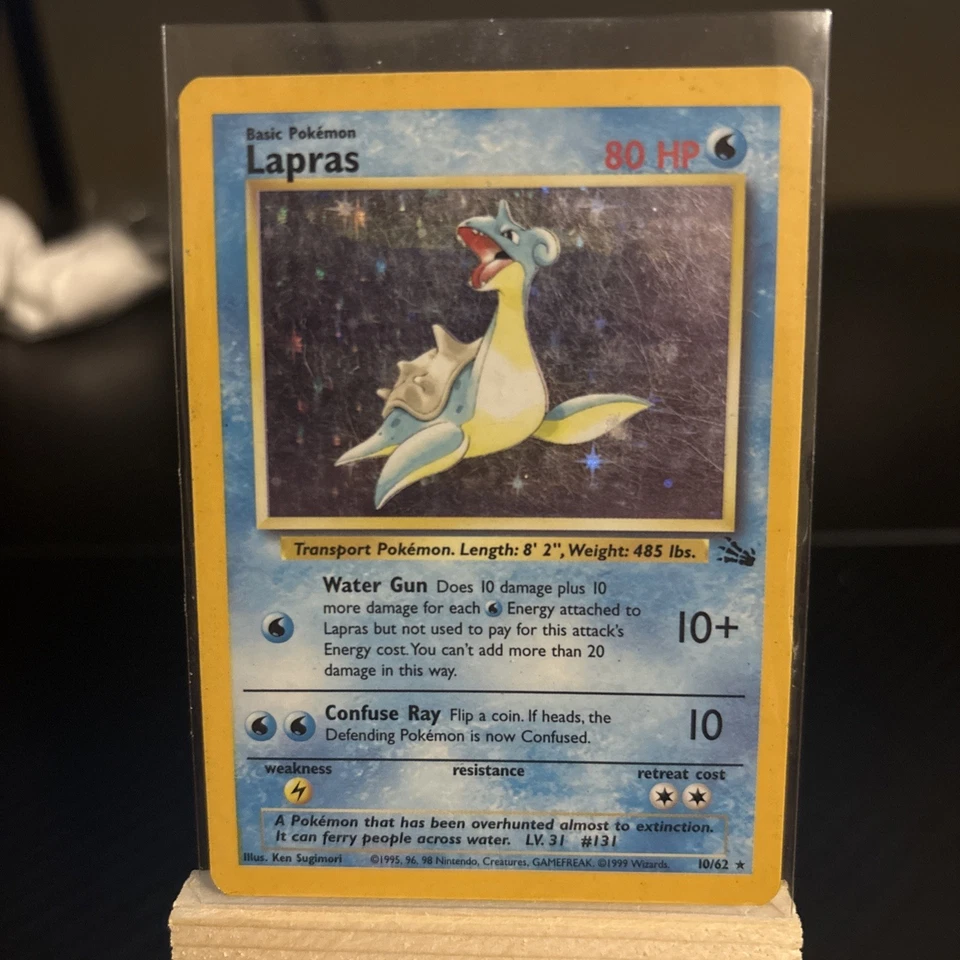 Pokémon Lapras Fossil 10/62 Holo Raro DMG Foto 1 de 4