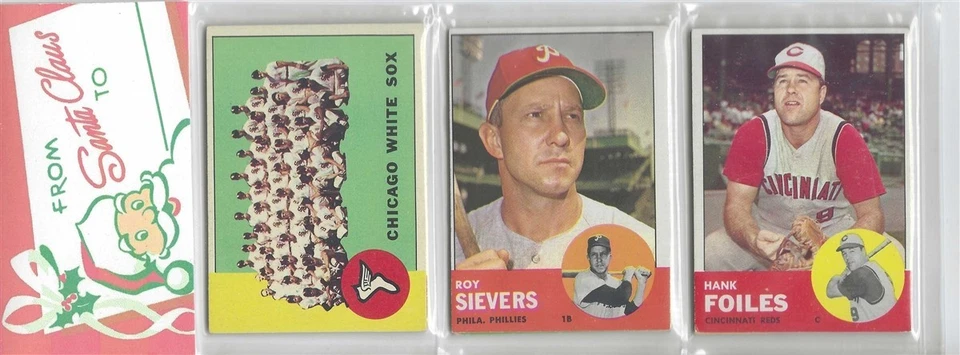1963 Topps 12 Card Holiday Design Baseball Rack Pack...Roy Sievers - Image 1 of 1