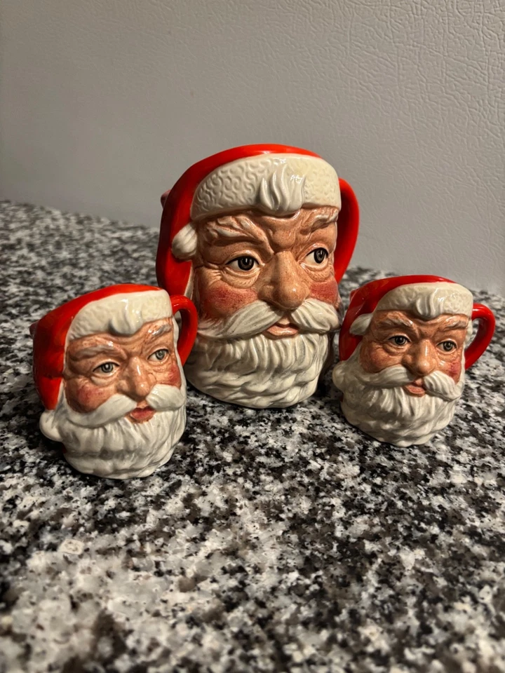 Royal Doulton Papá Noel Juego de 3 Tazas Vintage Tazas Regalo Navidad Foto 1 de 4