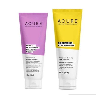 Acure Crema Limpiadora Radicalmente Rejuvenecedora, 4 fl oz (118 ml) Gel Iluminador Foto 1 de 2