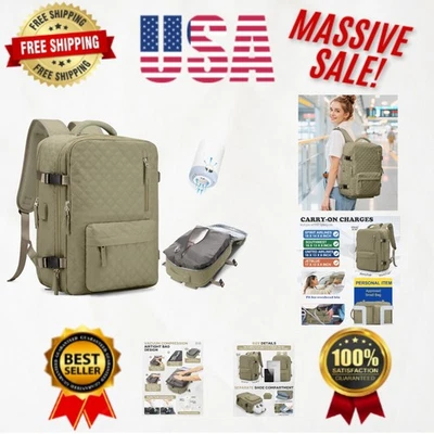 Mochila de Viaje Caqui Sin Esfuerzo Organizada - Sello al Vacío y Diseño Impermeable Foto 1 de 4