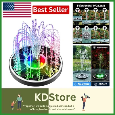 Solar Glass Water Fountain with 8 Nozzles – Beauty & Protection for Gardens - Image 1 of 4