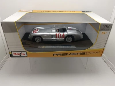 36613- Maisto 1:18 Mercedes Benz 300 SLR Targa Florio 1955 #104 - Photo 1/4
