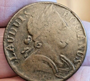 1774 EVASION HALFPENNY CLAUDUIS ROMANUS / DELECTAT RUS HIGH GRADE S-686 - Picture 1 of 2