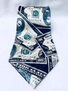 Museo Herren Geld US $50 $100 Scheine Benjamins Grant C-Notes Bucks Krawatte - Bild 1 von 1