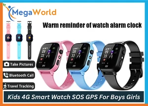 Kids 4G Smart Watch SOS GPS Location Video Call Sim Card Child SmartWatch Camera - Picture 1 of 4