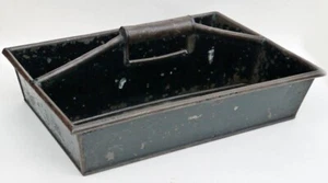 Original Antique Victorian Butlers Housemaids Toleware Cutlery Tray - Picture 1 of 6