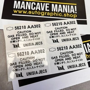 Calcomanías amortiguador Nissan R34 GTR 56210 AA302 juego de 4 - Imagen 1 de 7