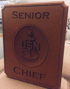 Jefe de la Marina de los EE. UU., Jefe Superior, Jefe Maestro, militar, placa tallada en madera personalizada - Imagen 1 de 5