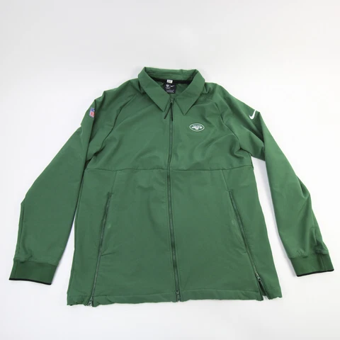 New York Jets Nike NFL On Field Apparel Jacket Men's Green Used Cover