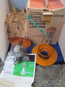 Vintage Sears Propane Lantern Model # 920.72780 w Box Manual Coleman Mantle *AD - Picture 1 of 6