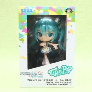 Vocaloid Hatsune Miku 5in Figure PVC Statue Colorful Stage Tip’n’Pop SEGA Japan - Picture 1 of 4