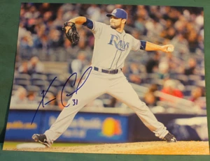CEDENO, XAVIER 2015--2017. FOTO DE BÉISBOL FIRMADA POR TAMPA BAY RAYS - Imagen 1 de 1