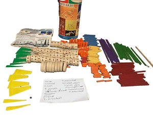 The Original tinkertoy Master Builder set no.150 250+ pieces instructions tin - Picture 1 of 6