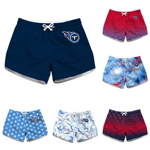 Tennessee Titans Drawstring Board Shorts Summer Sports Yoga Shorts with Pockets Cover