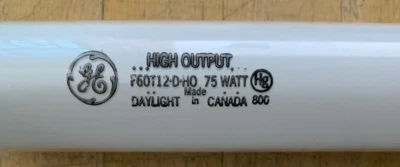 (1-Pack) GE  F60T12/D/HO Fluorescent 75W Lamp Light Bulb Daylight  58" - Image 1 of 2