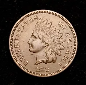 1872 Bold-N Indian Head Cent VF++ - Picture 1 of 2