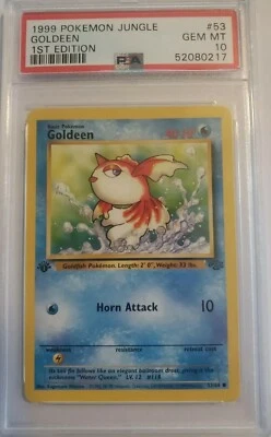Pokemon Jungle 1st Edition Goldeen 53/64 PSA 10 - Image 1 of 2
