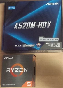 Aufrüstkit Bundle AMD Ryzen 5 5500 AM4, ASRock Mainboard A520M-HDV - ohne RAM - Bild 1 von 2