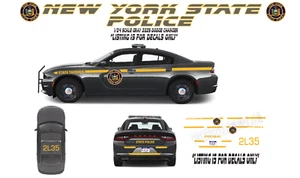 1/24 Scale NY State Trooper  2023 Dodge Charger Waterslide Decals gray version - Picture 1 of 1