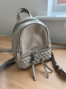 Michael Kors Rhea Studded Mini Backpack in Grey - Picture 1 of 7
