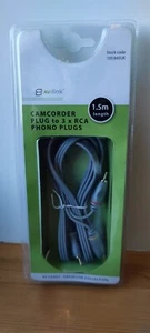 AV:Link AV-Kabel - Camcorder-Stecker auf 3 x Cinch-Phono-Steckerkabel - 1,5 m - NOS - Bild 1 von 5