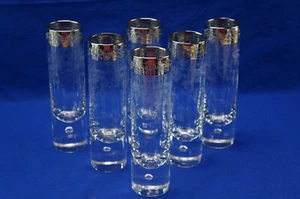 Banda Platino UNK13598 (6) Tina Collins o Tiradores Altos Vidrio, 6 1/8" x 1 5/8" - Imagen 1 de 11