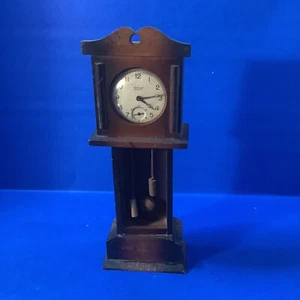 Antique Pocket Watch Holder Folk Art Grandfather Clock Stand Westclox Scotty - Picture 1 of 7