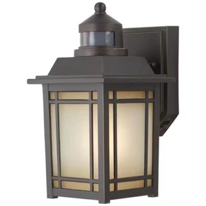 Port Oxford 10.6 In. 1-Light Oil Rubbed Chestnut Motion Sensing Hardwired Outdoo - Picture 1 of 4