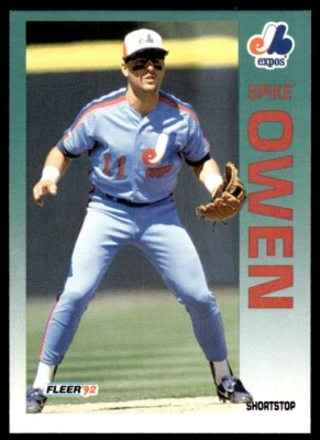 1992 Fleer Baseball Card Spike Owen Montreal Expos #488 - Image 1 of 2