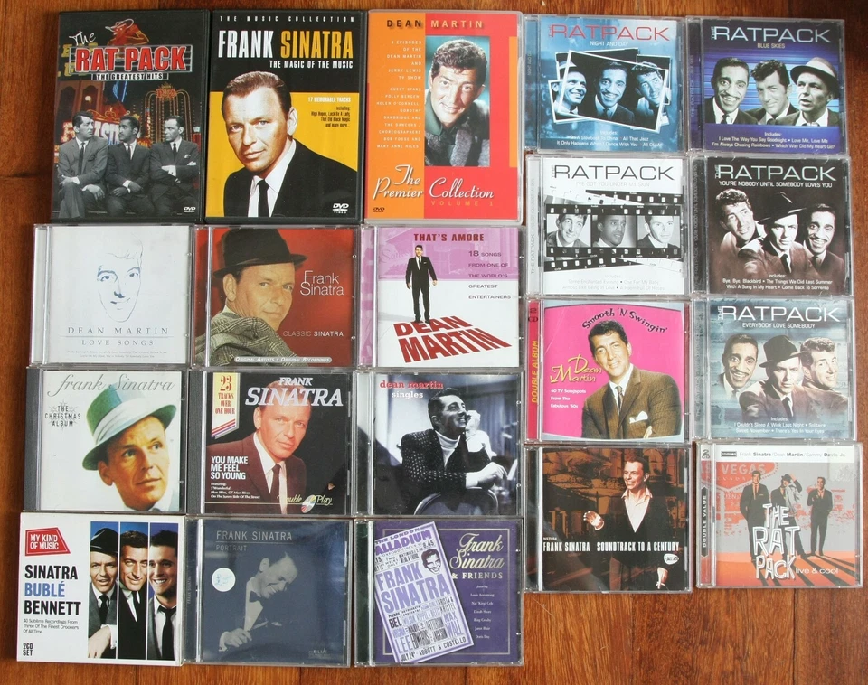 FRANK SINATRA RAT PACK DEAN MARTIN 20x MUSIC DVD+CD complete collection job lot - Image 1 of 1